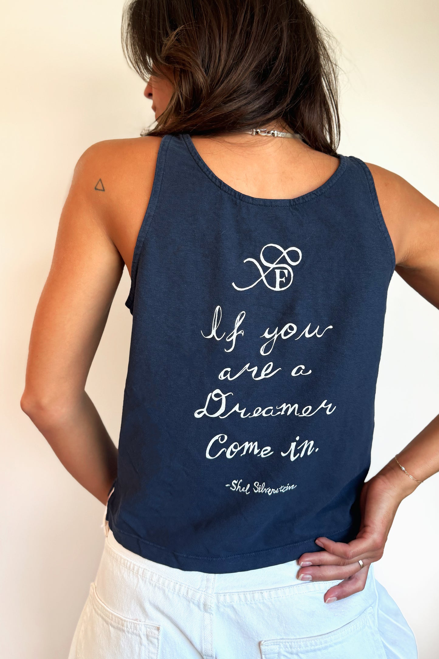 Ship Of Fools -Cropped Tank Navy