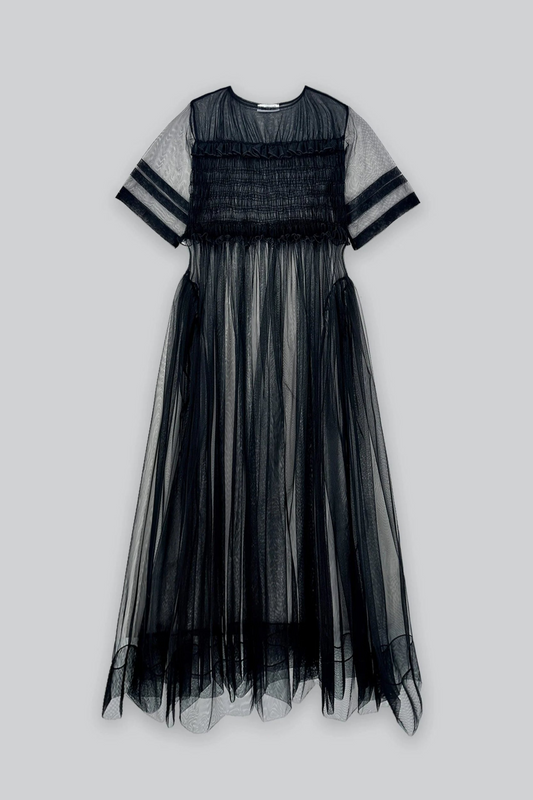 Esthe Tulle Shirred Volume Dress