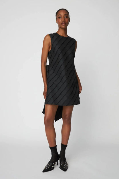 Stella Nova-Mini Dress with Bow Detail in Black