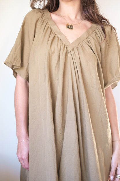 Loup Charmant Tia Dress in Deep Olive
