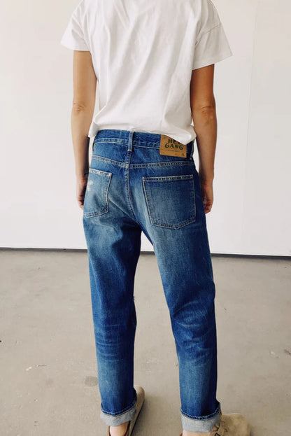 Hey Gang -The Loose Crop Denim in Richman Wash