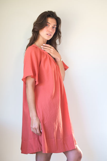 Loup Charmant Tia Dress in Guava