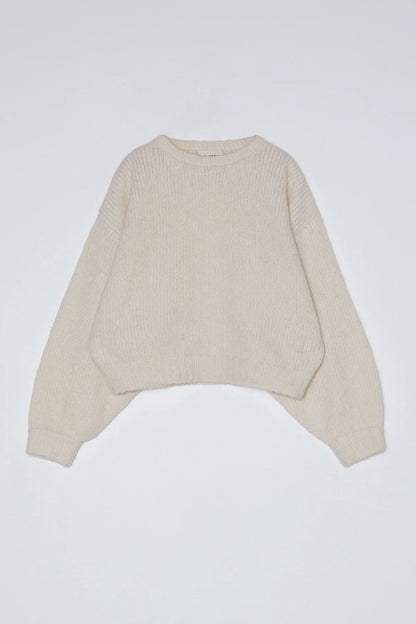 Atelier Delphine Balloon Sleeve Sweater in Cream