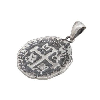 Charles Albert Sterling Silver Treasure Coin Pendant