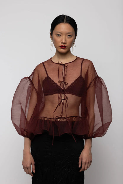Esthe Volume Organza Bow Top