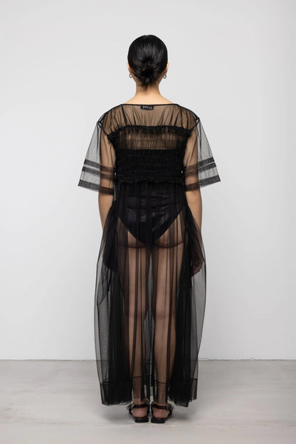 Esthe Tulle Shirred Volume Dress