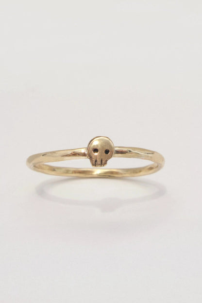 House of Snakes-10k Mini Skull Ring