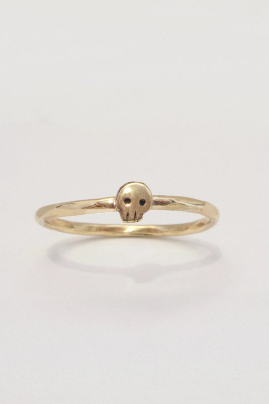 House of Snakes-10k Mini Skull Ring