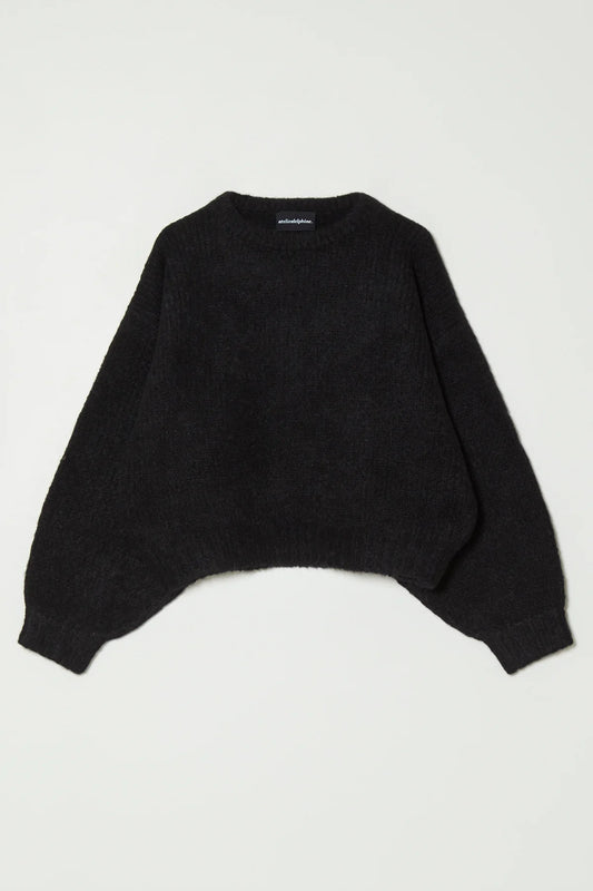 Atelier Delphine Balloon Sleeve Sweater in Black