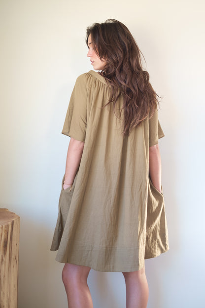 Loup Charmant Tia Dress in Deep Olive