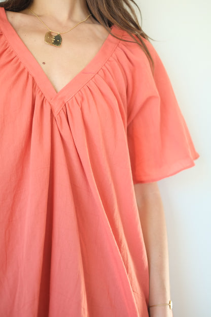 Loup Charmant Tia Dress in Guava