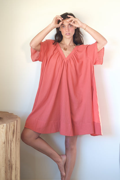 Loup Charmant Tia Dress in Guava