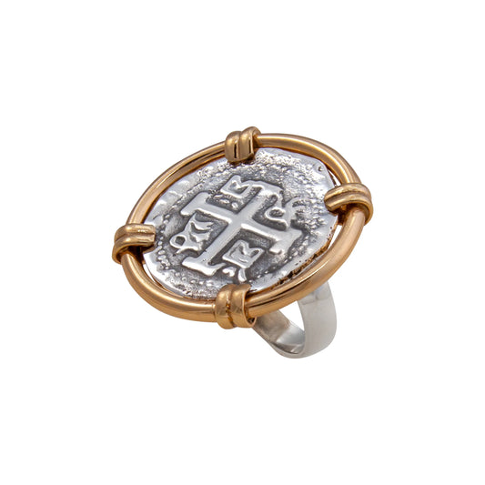 Charles Albert Treasure Coin Adjustable Prong Ring