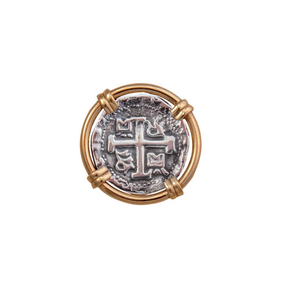 Charles Albert Treasure Coin Adjustable Prong Ring