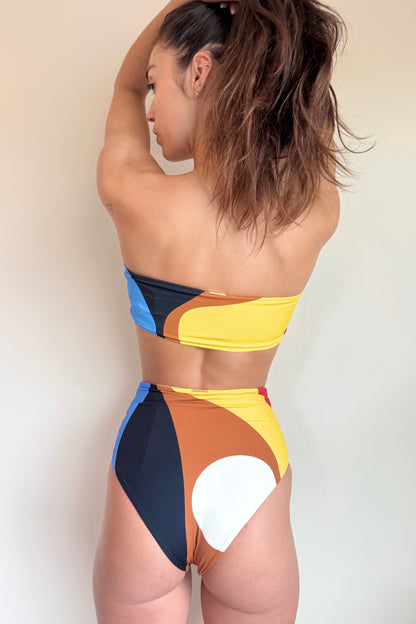 Cala De La Cruz Elisa Bikini Bottom in Lava Cafe