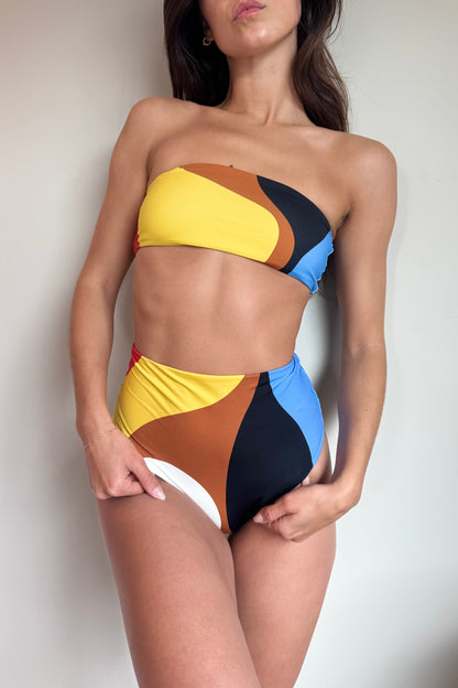 Cala De La Cruz Elisa Bikini Bottom in Lava Cafe
