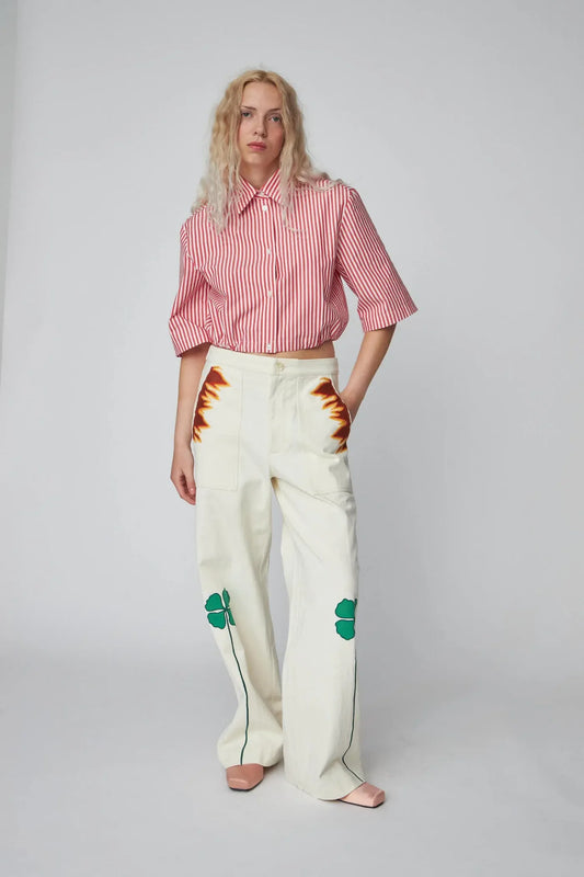 Stella Nova-Patchwork Elements Cotton Pants