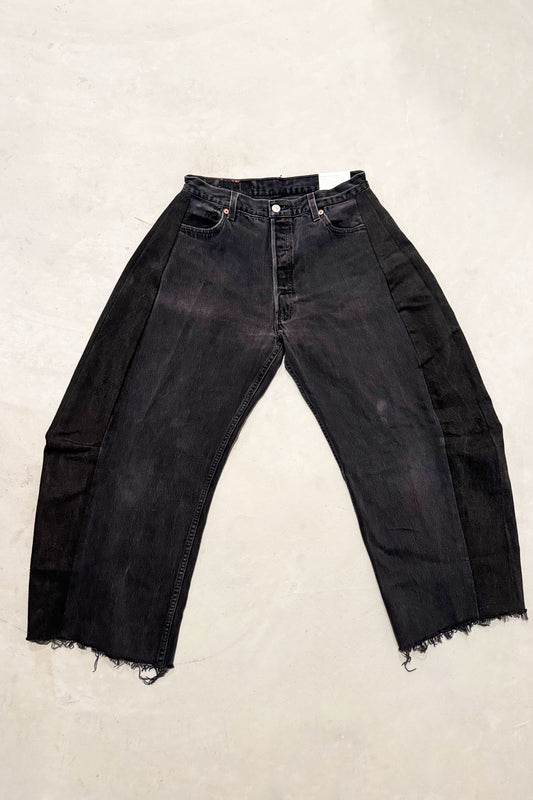 B SIDES Vintage Lasso Jean Slouch in Classic Black-Style 01-Size 25