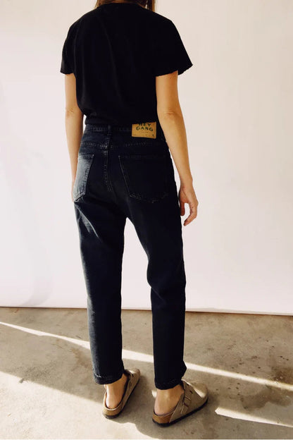 Hey Gang -The Loose Crop Denim in Washed Black