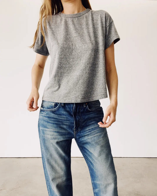 Hey Gang -The Boxy Crop Sweatshirt PE Grey