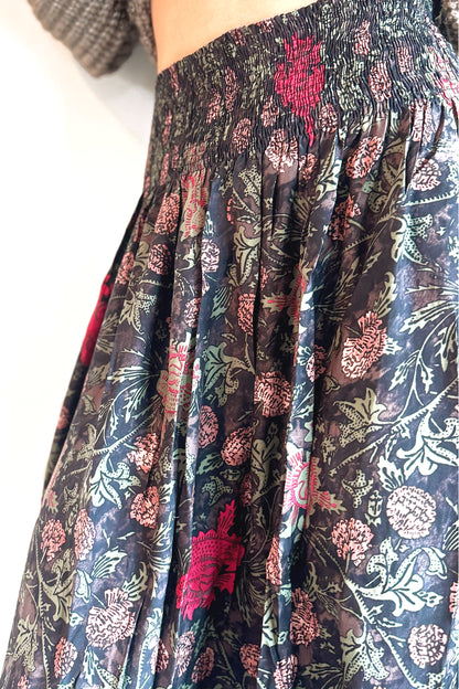 Natalie Martin Bella Skirt in Lehua Print Black