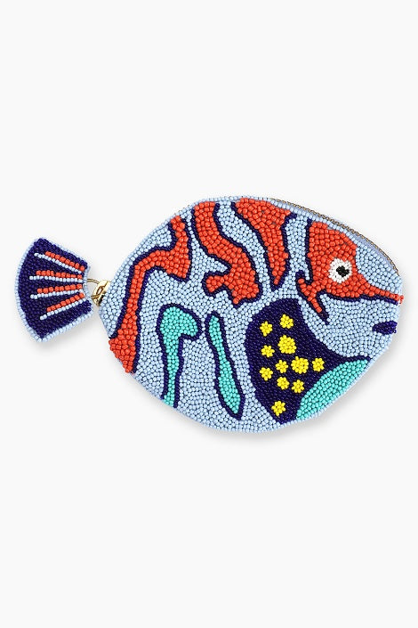 Olivia Dar Beaded Pouch-Mandarin Fish