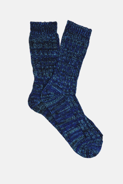 Curated Basics-Italian Navy Wool Boot Socks