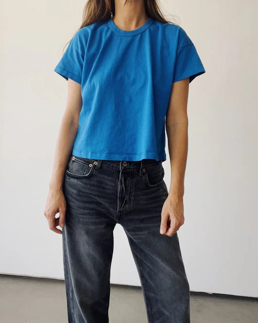 Hey Gang -The Boxy Tee in Blue