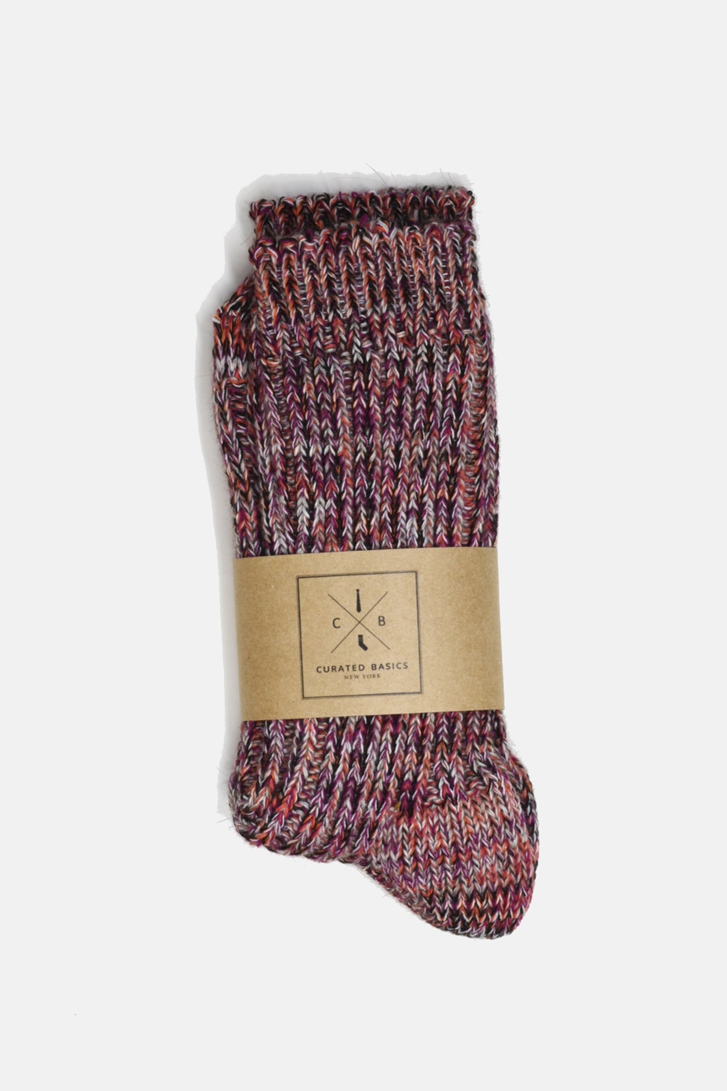 Curated Basics-Italian Coral Wool Boot Socks