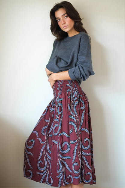 Natalie Martin Juliette Dress in Feather Bordeaux