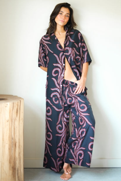 Natalie Martin Kevin Shirt in Feather Black