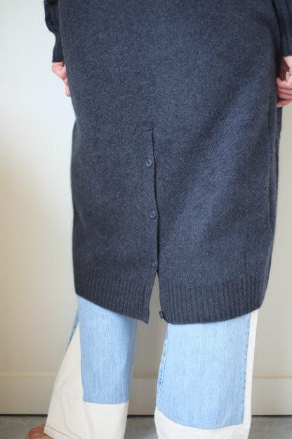 C.T.plage Pullover Sweater Dress in Charcoal Grey