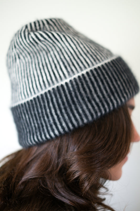 C.T.plage Raccoon Beanie in Mixed Greys