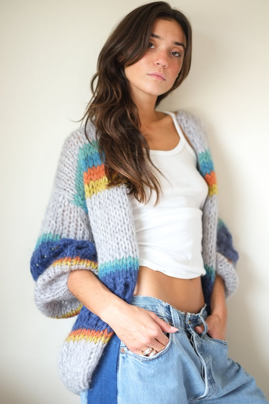 Maiami Stripes Galore Big Cardigan - Soft Fall