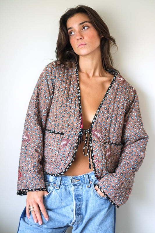 Natalie Martin Saskia Jacket in Swallow Combo