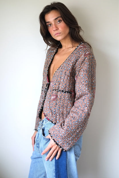 Natalie Martin Saskia Jacket in Swallow Combo