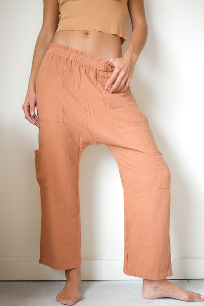 NSF Shailey Paperbag Waist Pant in Sunbaked