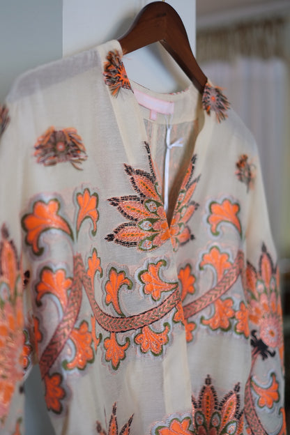 Valerie Khalfon Veste Jacquard in Orange
