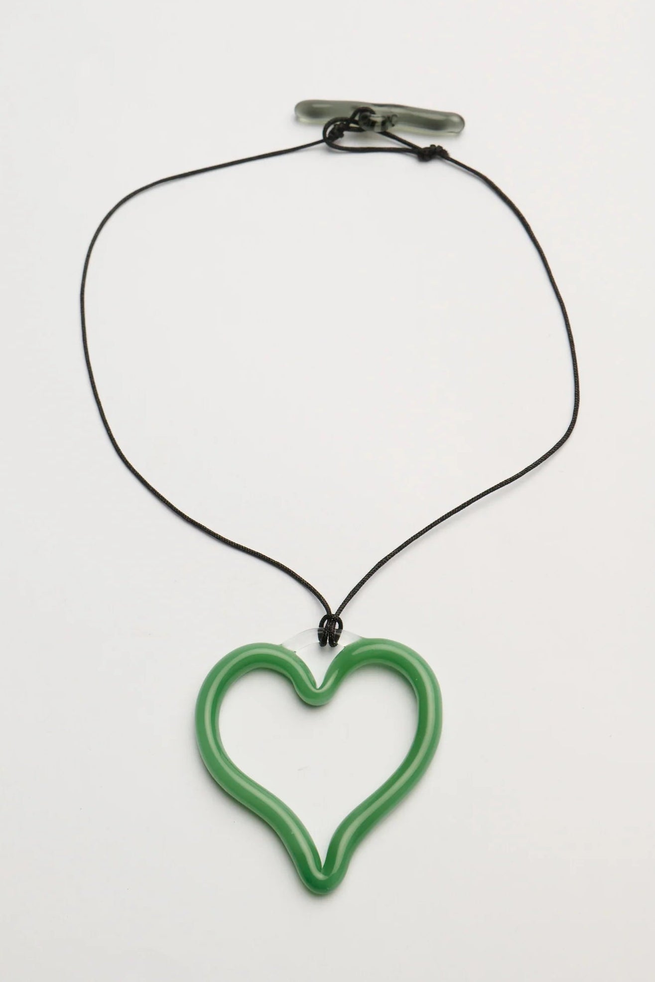 LEVENS JEWELS-Heart Pendant Necklace in Green