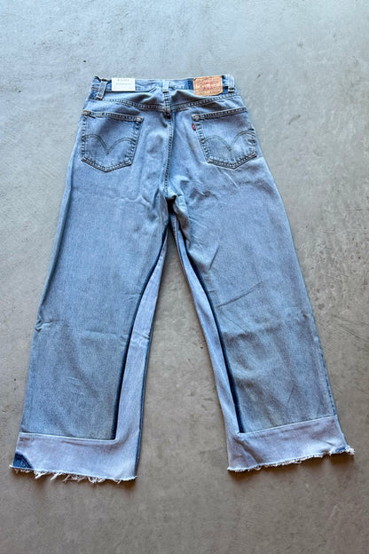 B SIDES Reworked Culotte in Vintage Indigo-Style 01-Size 28