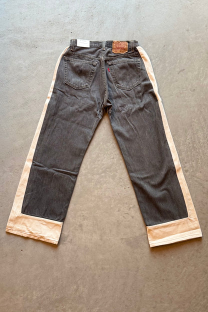 B SIDES Reworked Slouch in Vintage Black Natural-Style 04-Size 25