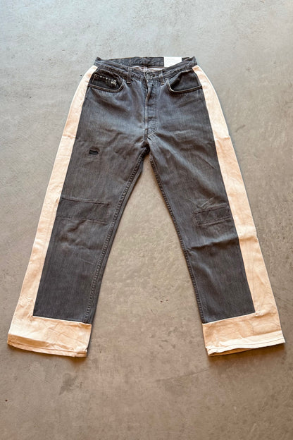 B SIDES Reworked Slouch in Vintage Black Natural-Style 03-Size 26