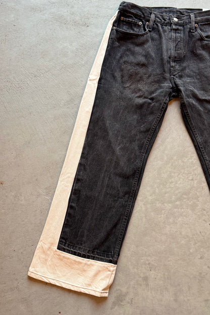 B SIDES Reworked Slouch in Vintage Black Natural-Style 01-Size 29
