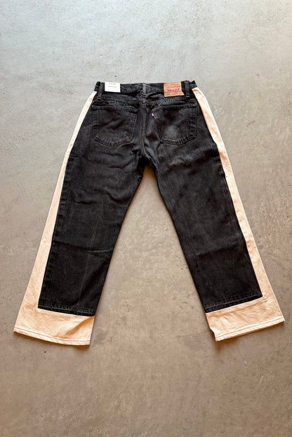 B SIDES Reworked Slouch in Vintage Black Natural-Style 01-Size 29