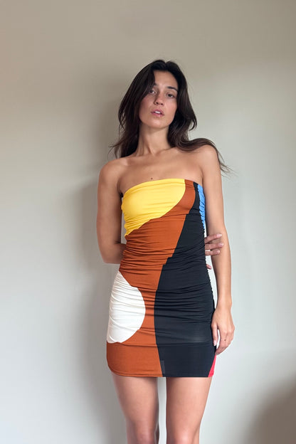 Cala De La Cruz Bianca Dress in Lava Cafe