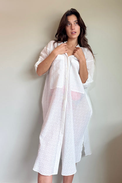 Diarte-Frita Organza Shirt Dress