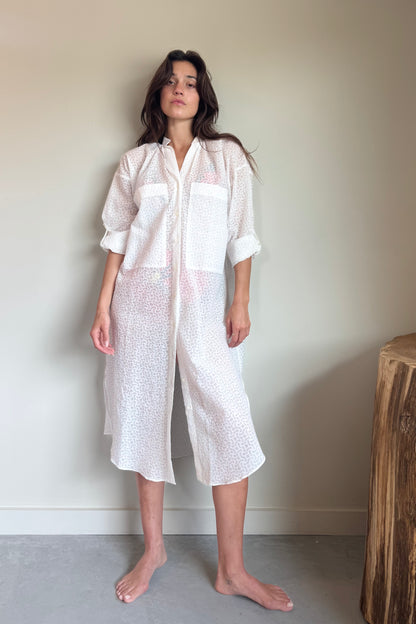 Diarte-Frita Organza Shirt Dress