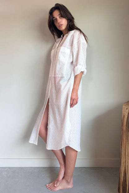 Diarte-Frita Organza Shirt Dress