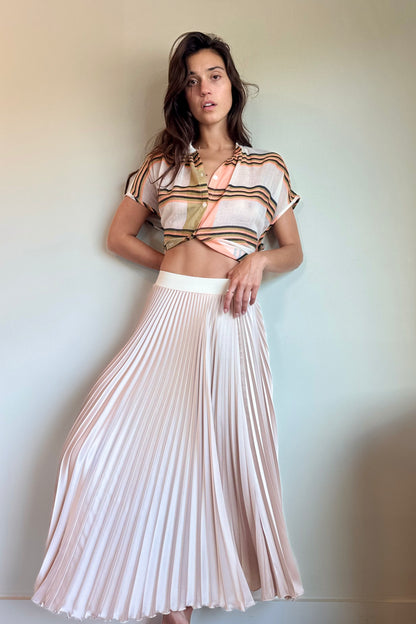 Loyd/Ford Dobby Benedetto Midi Skirt in Taupe