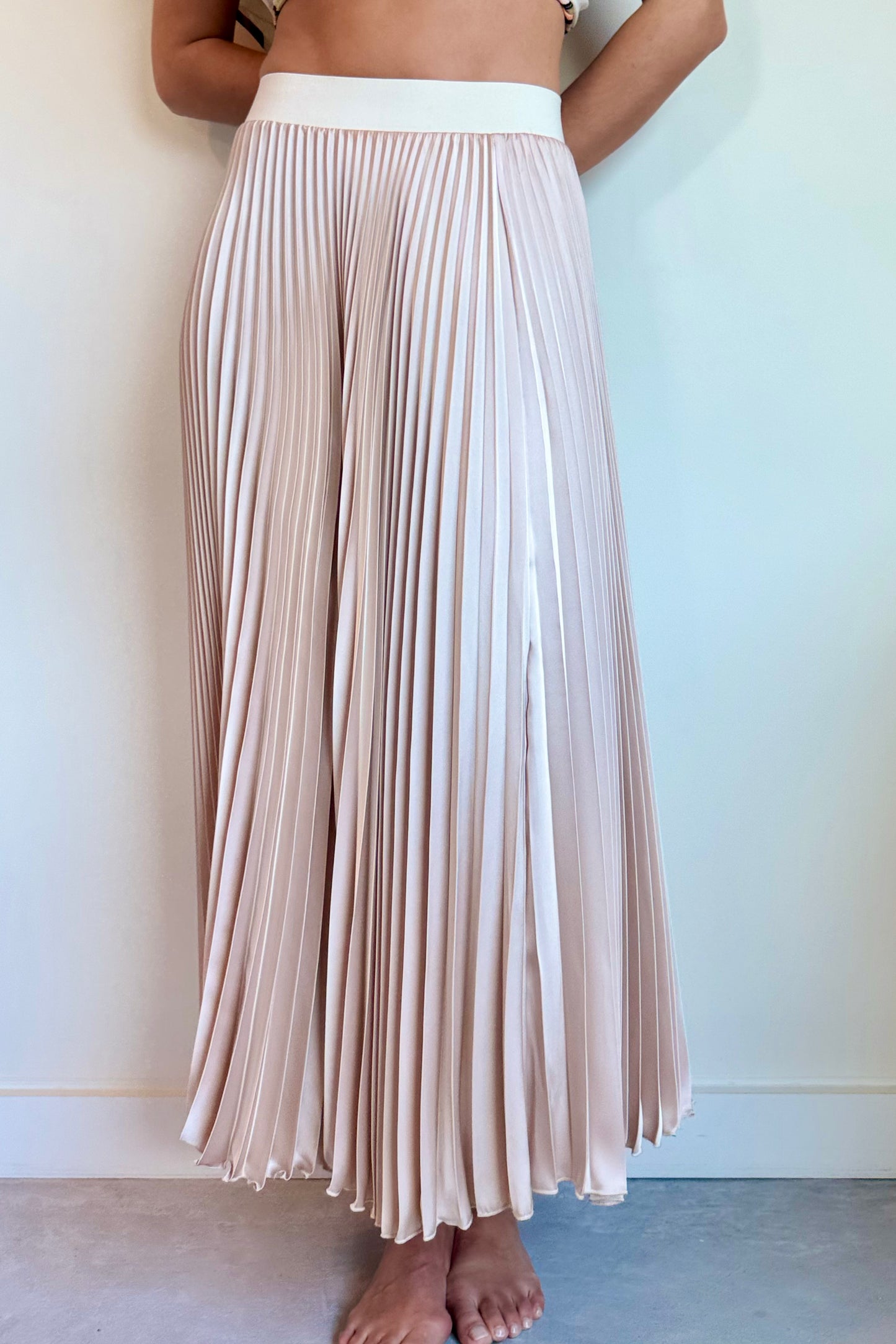 Loyd/Ford Dobby Benedetto Midi Skirt in Taupe